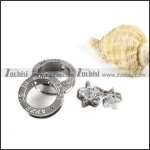 Silver Tone Stainless Steel Star Couple Pendants - p000012