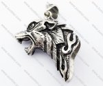 Stainless Steel Wolf Pendant - JP420040