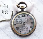 Vintage Lighting Pocket Watch with White Face - PW000012-6 Vintage Lighting Pocket Watch with White Face - PW000012-6