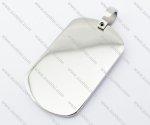 Smooth Stainless Steel Dog Tag Pendant - JP400065