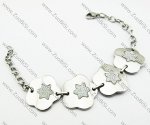 Silver Plated Stainless Steel six-pointed stars bracelet -JB1400 Silver Plated Stainless Steel six-pointed stars bracelet -JB1400