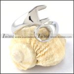 Silver Wrench Ring in Stainless Steel for Levering - r000300