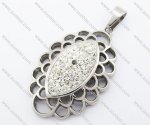 Oval Stainless Steel Pendant JP410002
