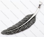 Stainless Steel Big Plumage Pendants - JP420002