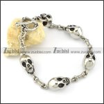 Stainless Steel Skull Bracelet -b000716 Stainless Steel Skull Bracelet -b000716