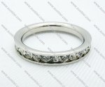 Clear Zircon Stainless Steel Ring JR220001