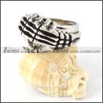 Human Skeleton Finger Ring in Stainless Steel - r000301