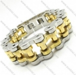 17.5mm Width Heavy Gold Polishing Motorcycle Bike Chain Bracelet