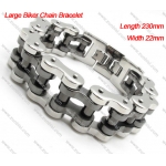Silver Black Polishing Motorcycle Bike Chain Bracelet Silver Black Polishing Motorcycle Bike Chain Bracelet